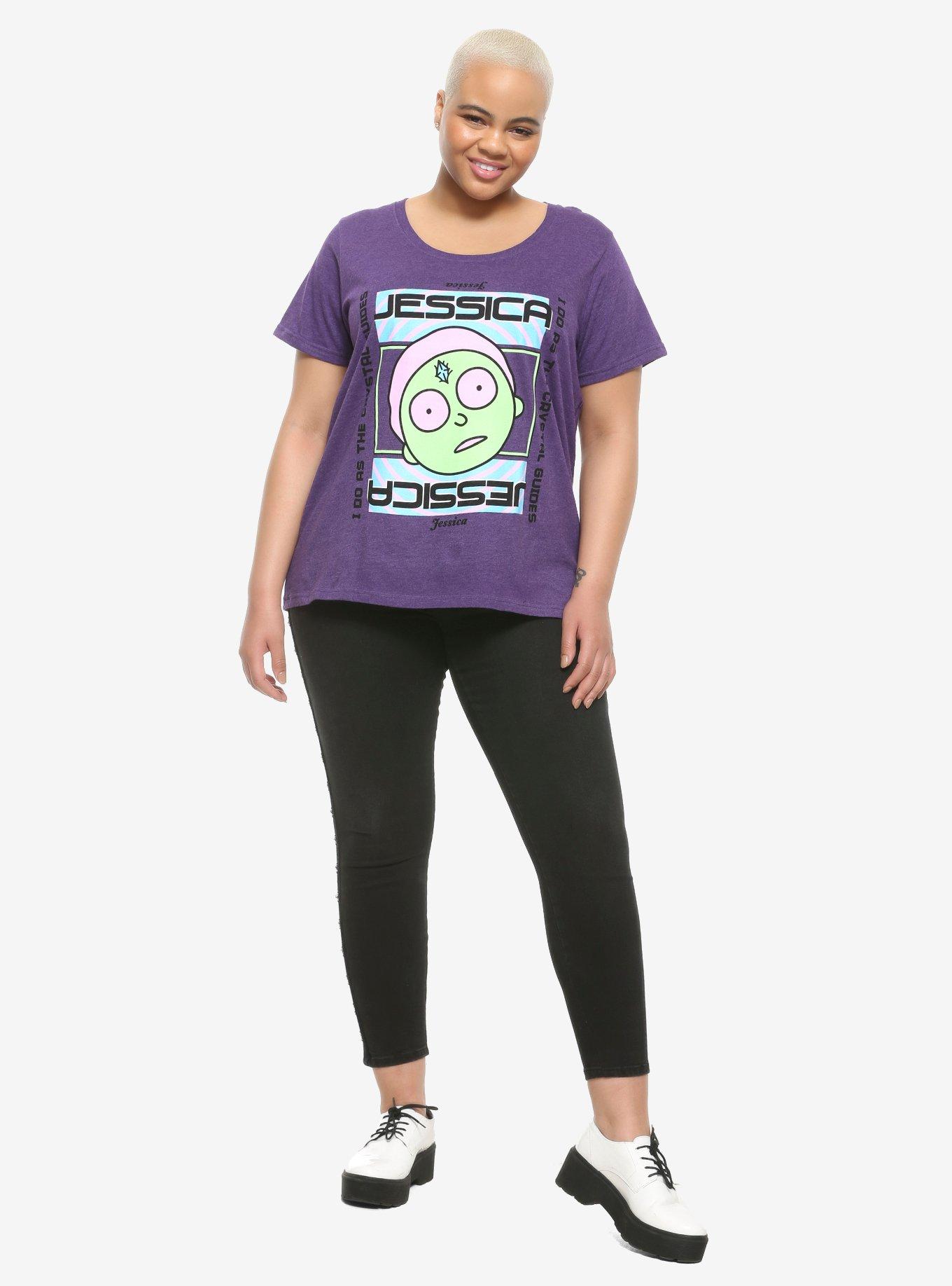 Rick And Morty Jessica Death Crystal Girls T-Shirt Plus Size, MULTI, alternate