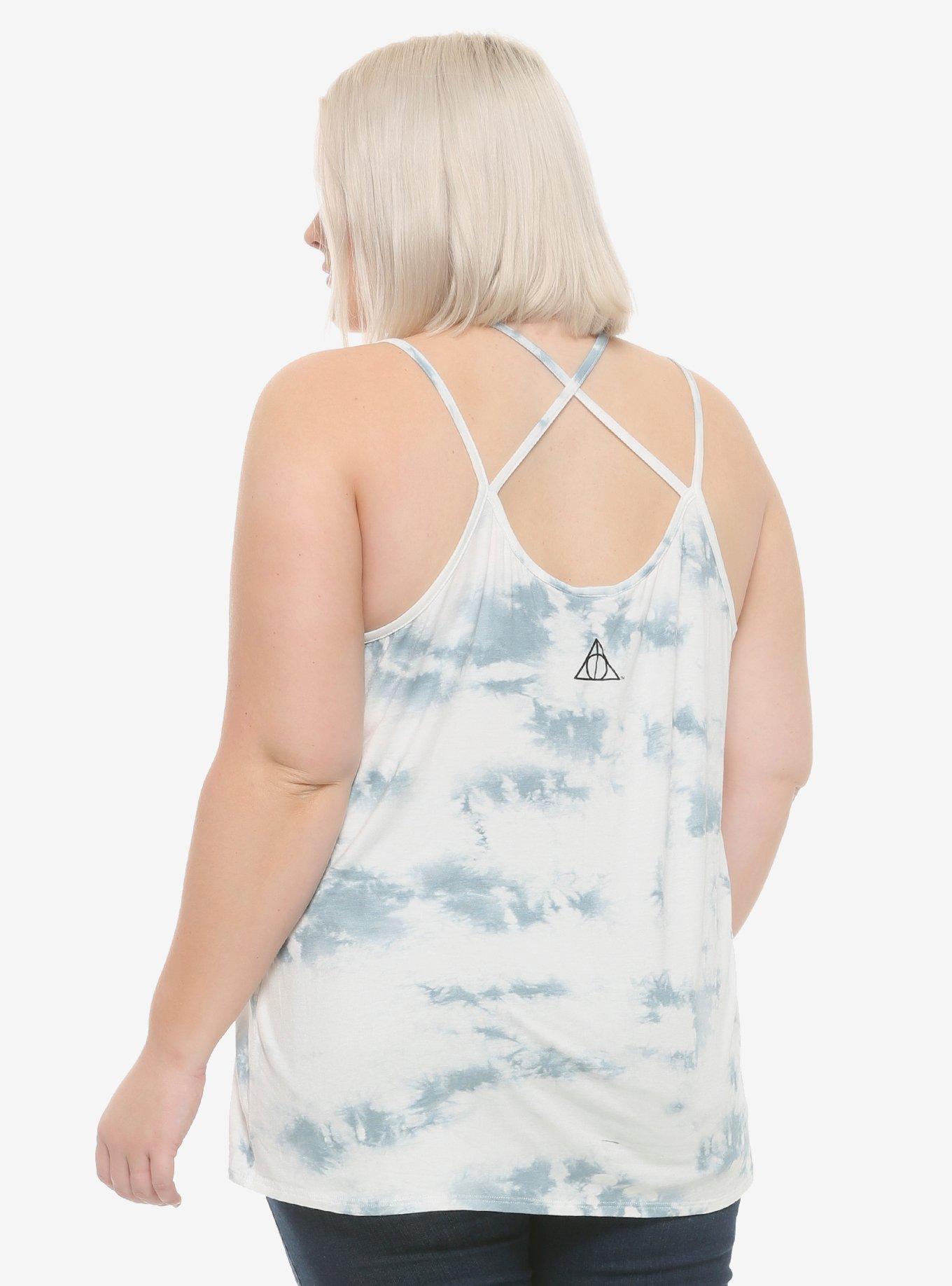 Harry Potter Deathly Hallows Lily Girls Strappy Tank Top Plus Size, WHITE, alternate