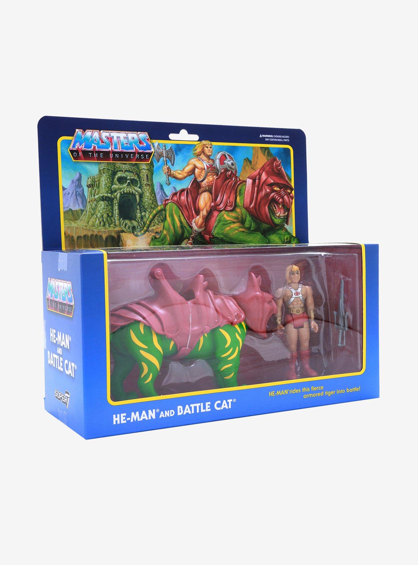 Super7 ReAction Masters Of The Universe He-Man And Battle Cat Collectible Action Figure Set, , alternate