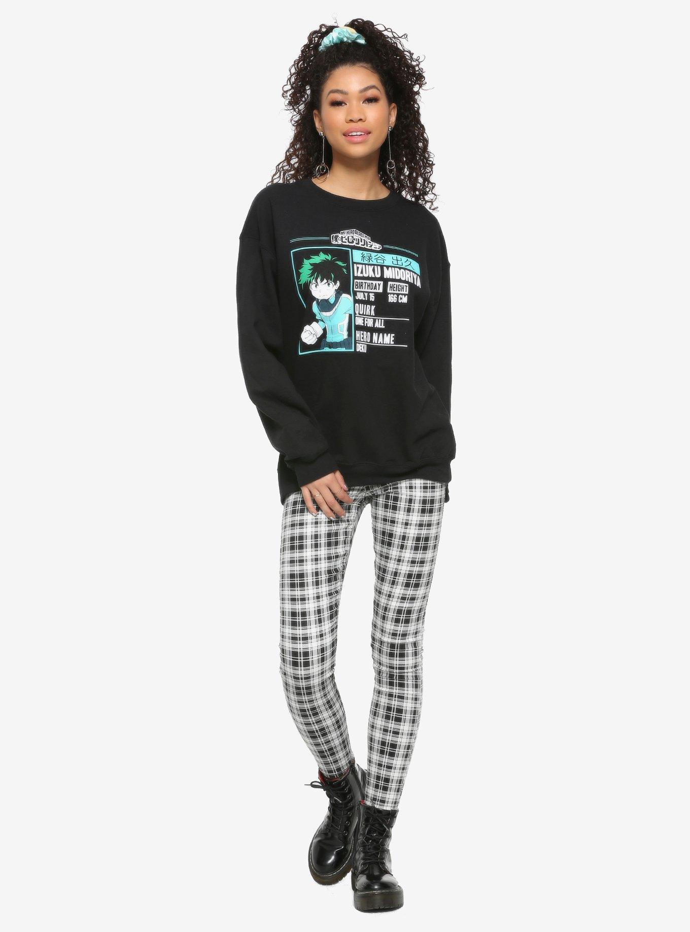 My Hero Academia Izuku Midoriya Info Girls Sweatshirt, MULTI, alternate
