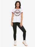 DC Comics Wonder Woman Floral Logo Girls Ringer T-Shirt, MULTI, alternate