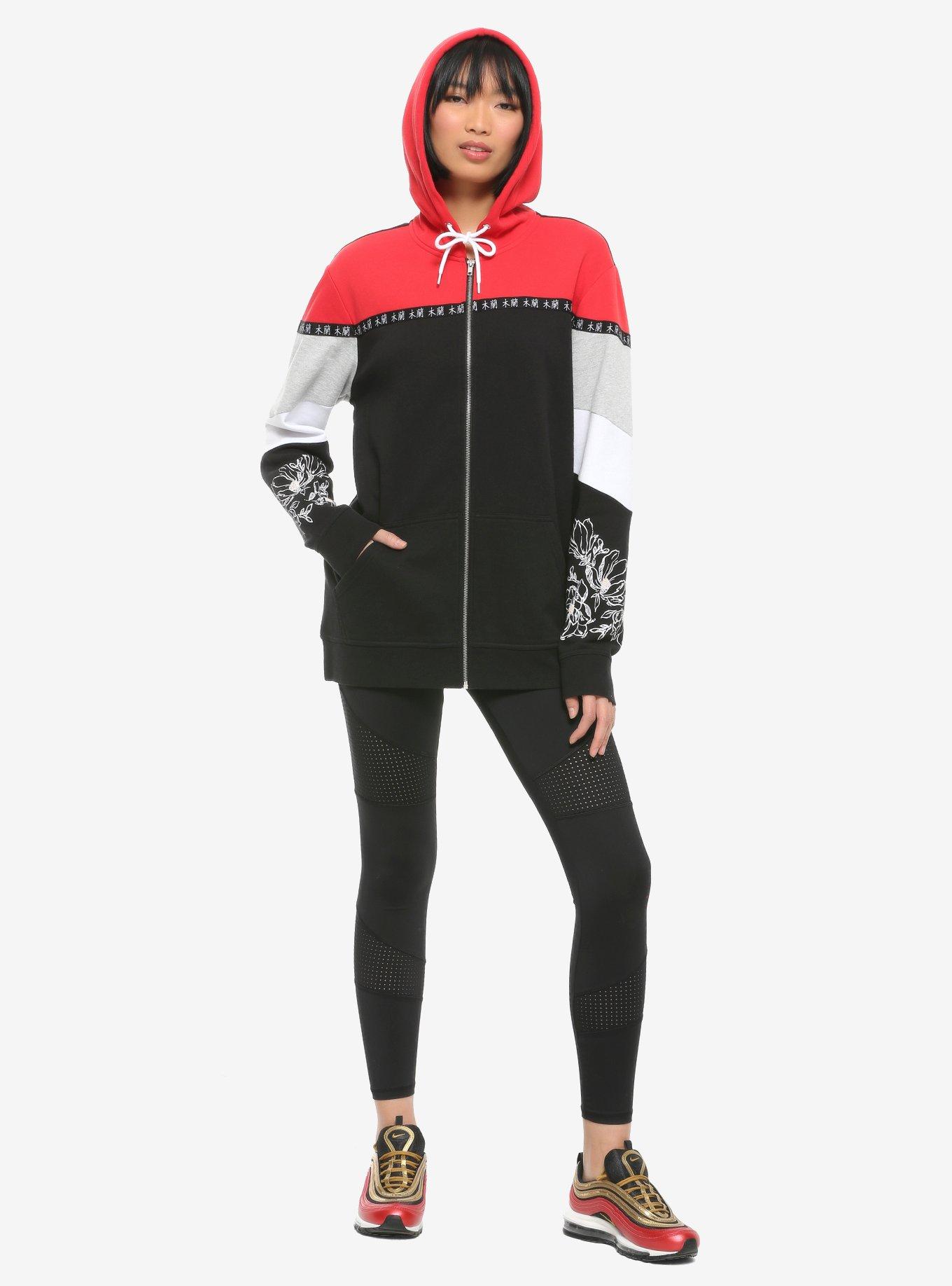 Our Universe Disney Mulan Magnolia Color-Block Hoodie, MULTI, alternate