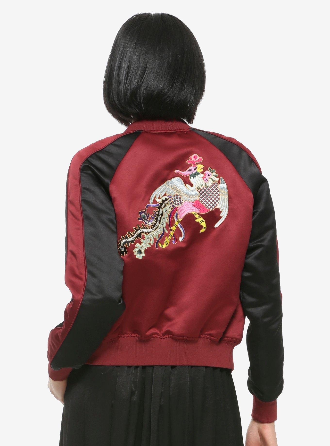 Her Universe Disney Mulan Phoenix Satin Bomber Jacket, MULTI, alternate