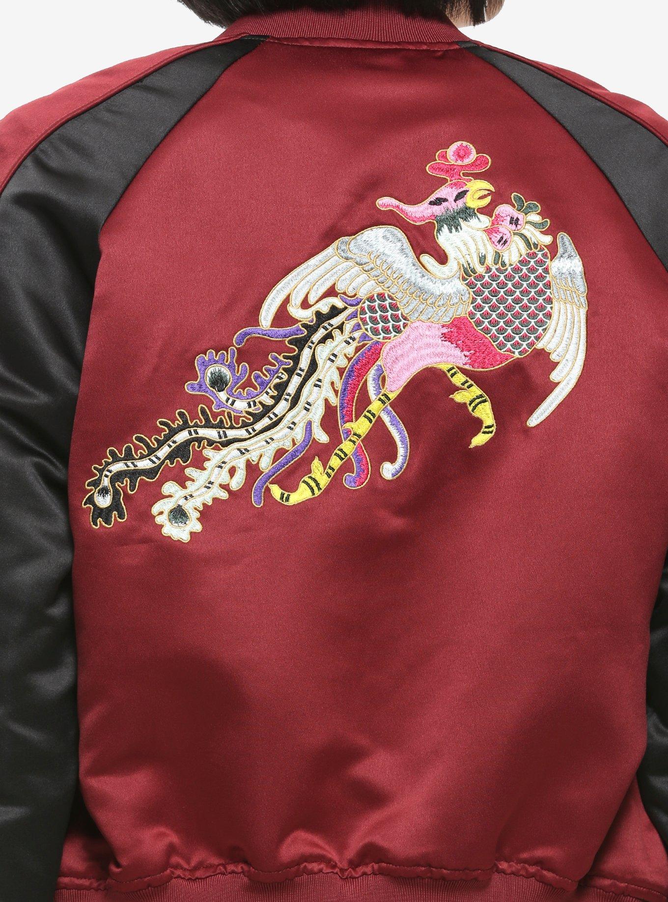 Her Universe Disney Mulan Phoenix Satin Bomber Jacket, MULTI, alternate