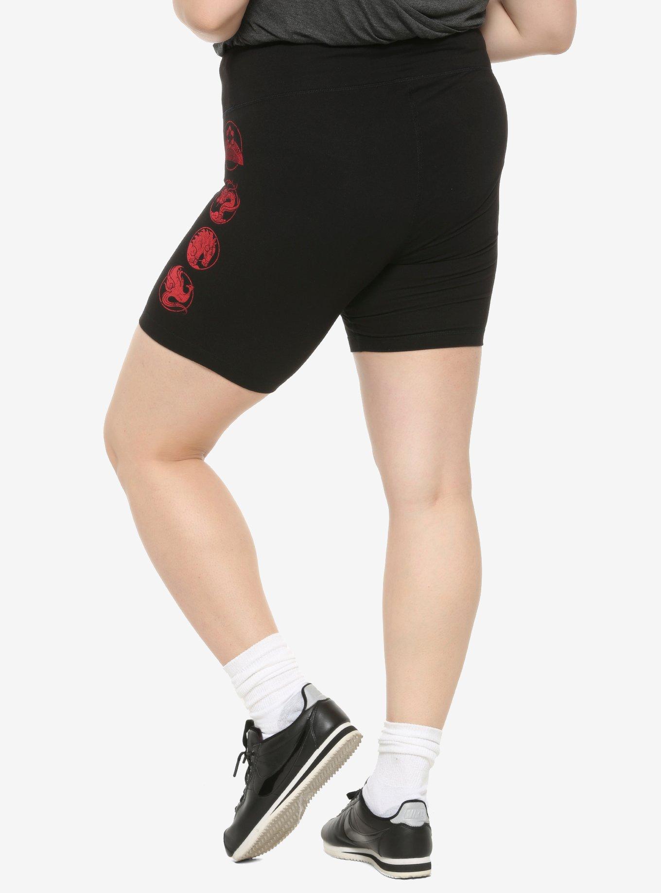 Her Universe Disney Mulan Icons Bike Shorts Plus Size, MULTI, alternate