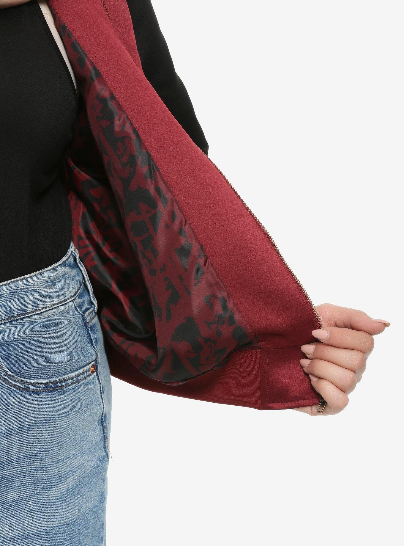 Her Universe Disney Mulan Phoenix Satin Bomber Jacket Plus Size, MULTI, alternate