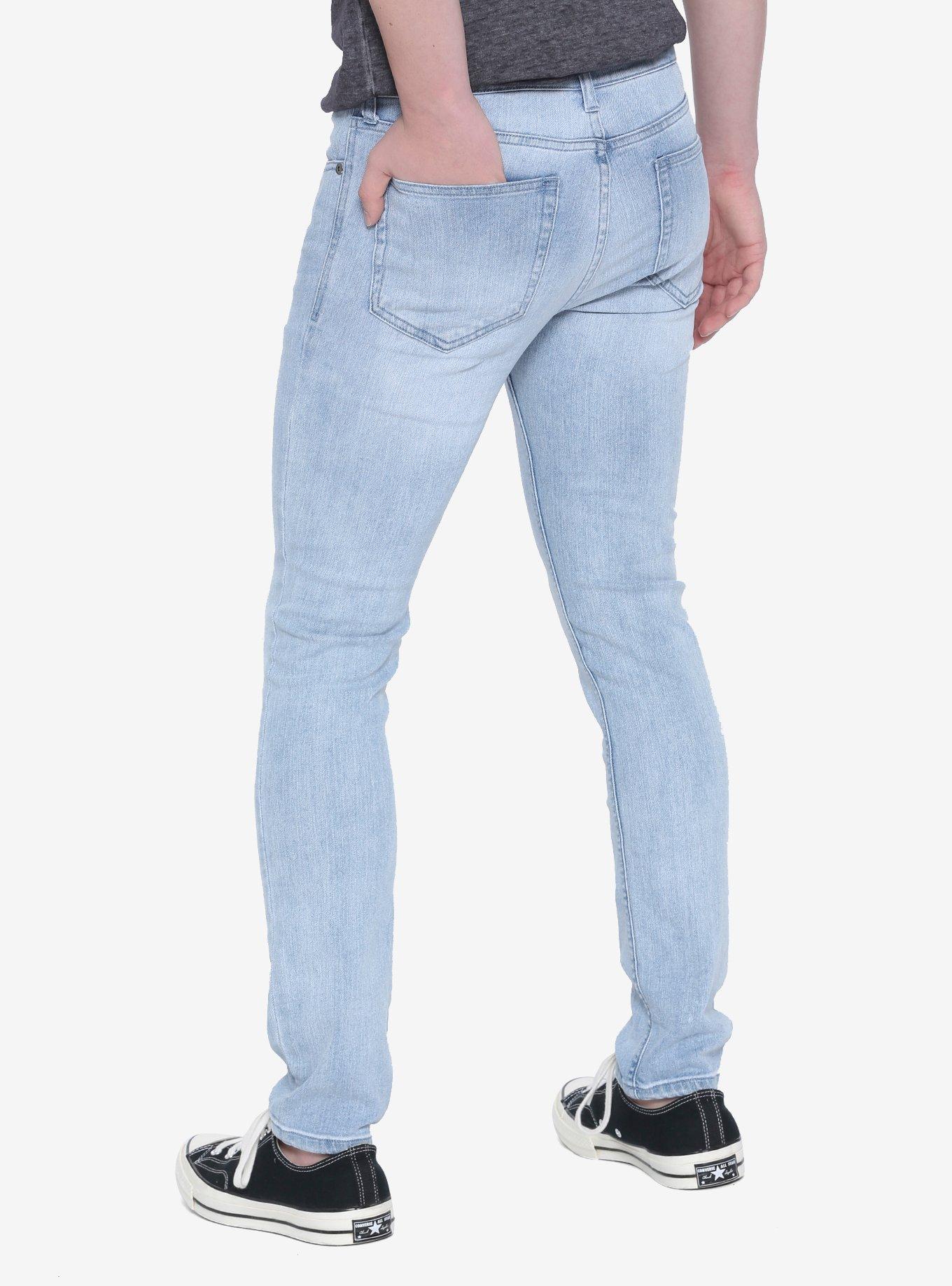 HT Denim Destructed Indigo Stinger Jeans, INDIGO, alternate