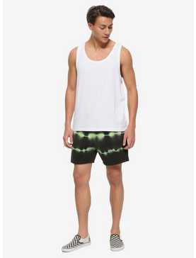 Green & Black Tie-Dye Jogger Shorts, , hi-res