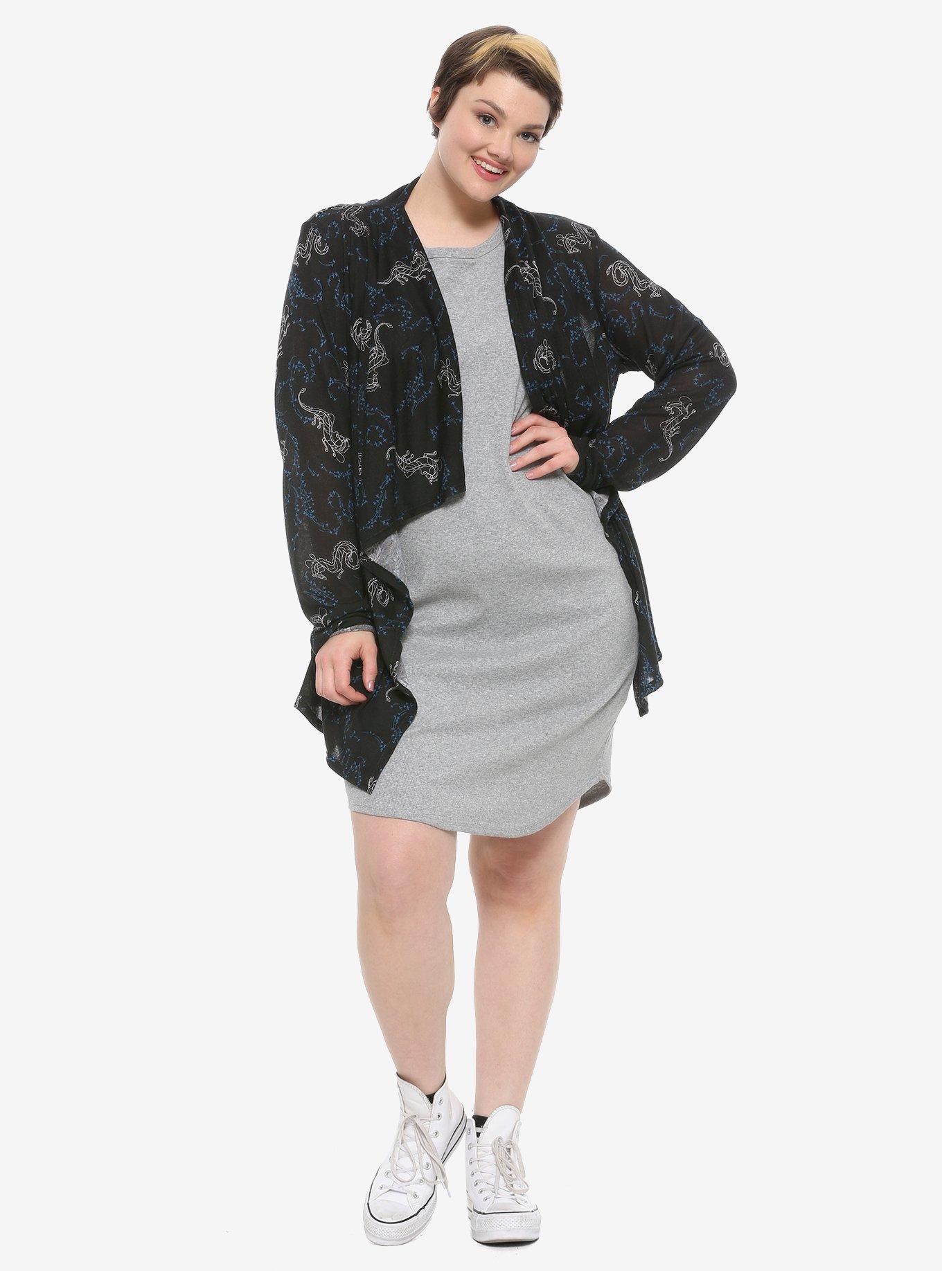 Her Universe Studio Ghibli Spirited Away Haku & Paper Birds Flyaway Cardigan Plus Size, MULTI, alternate