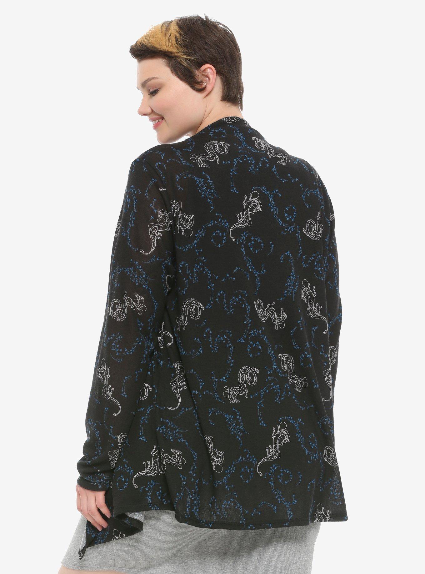 Her Universe Studio Ghibli Spirited Away Haku & Paper Birds Flyaway Cardigan Plus Size, MULTI, alternate