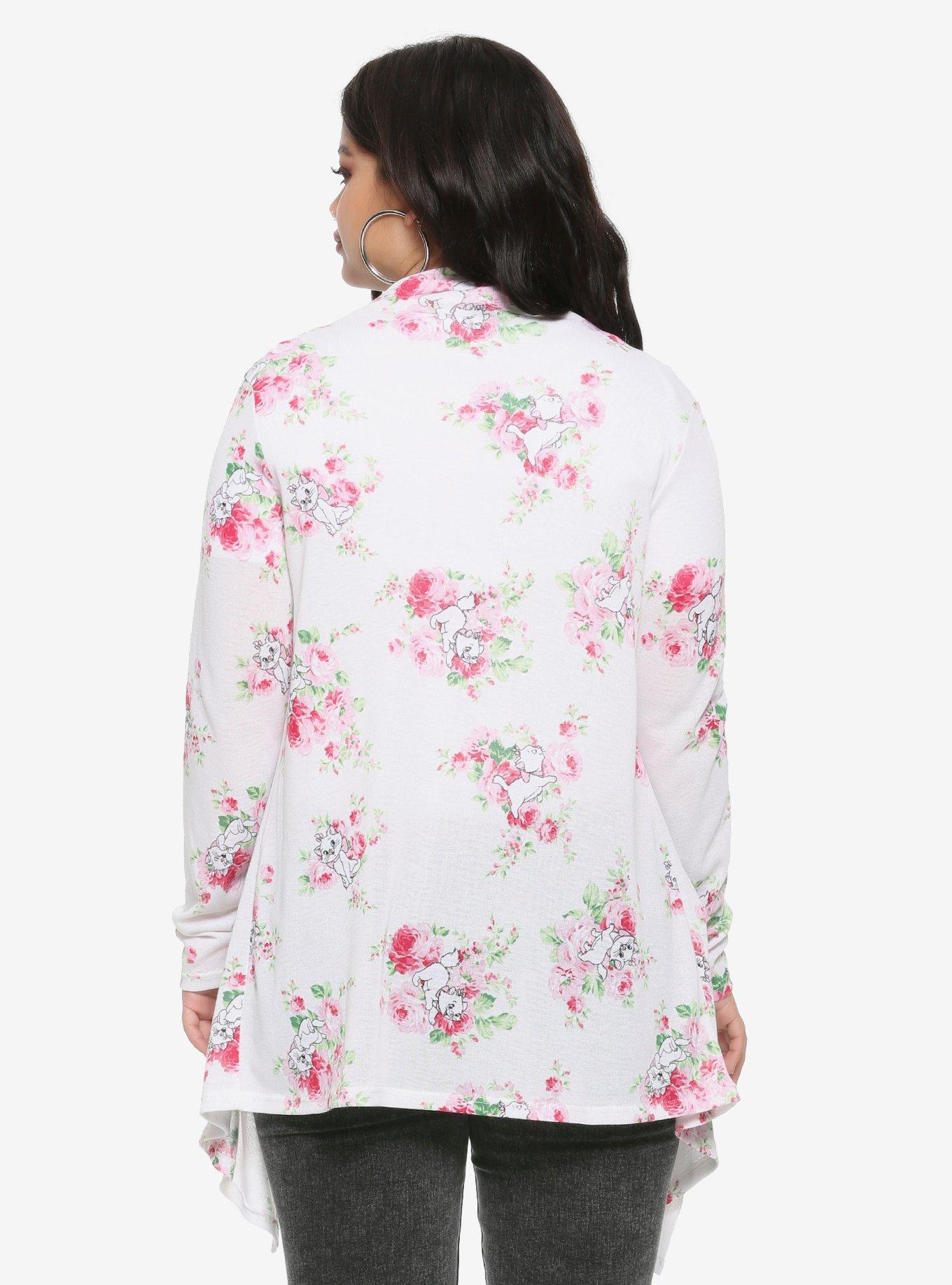 Disney Aristocats Marie Floral Girls Flyaway Cardigan, MULTI, alternate