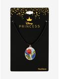 Disney Princess Stained Glass Enchanted Rose Necklace, , alternate