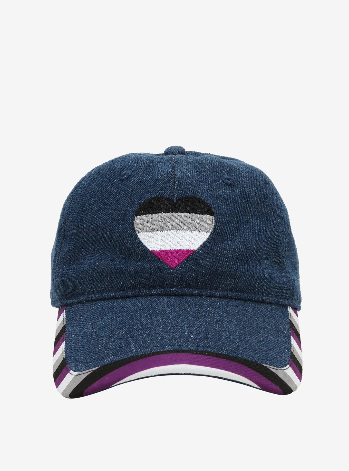 Asexual Pride Flag Heart Dad Cap, , alternate