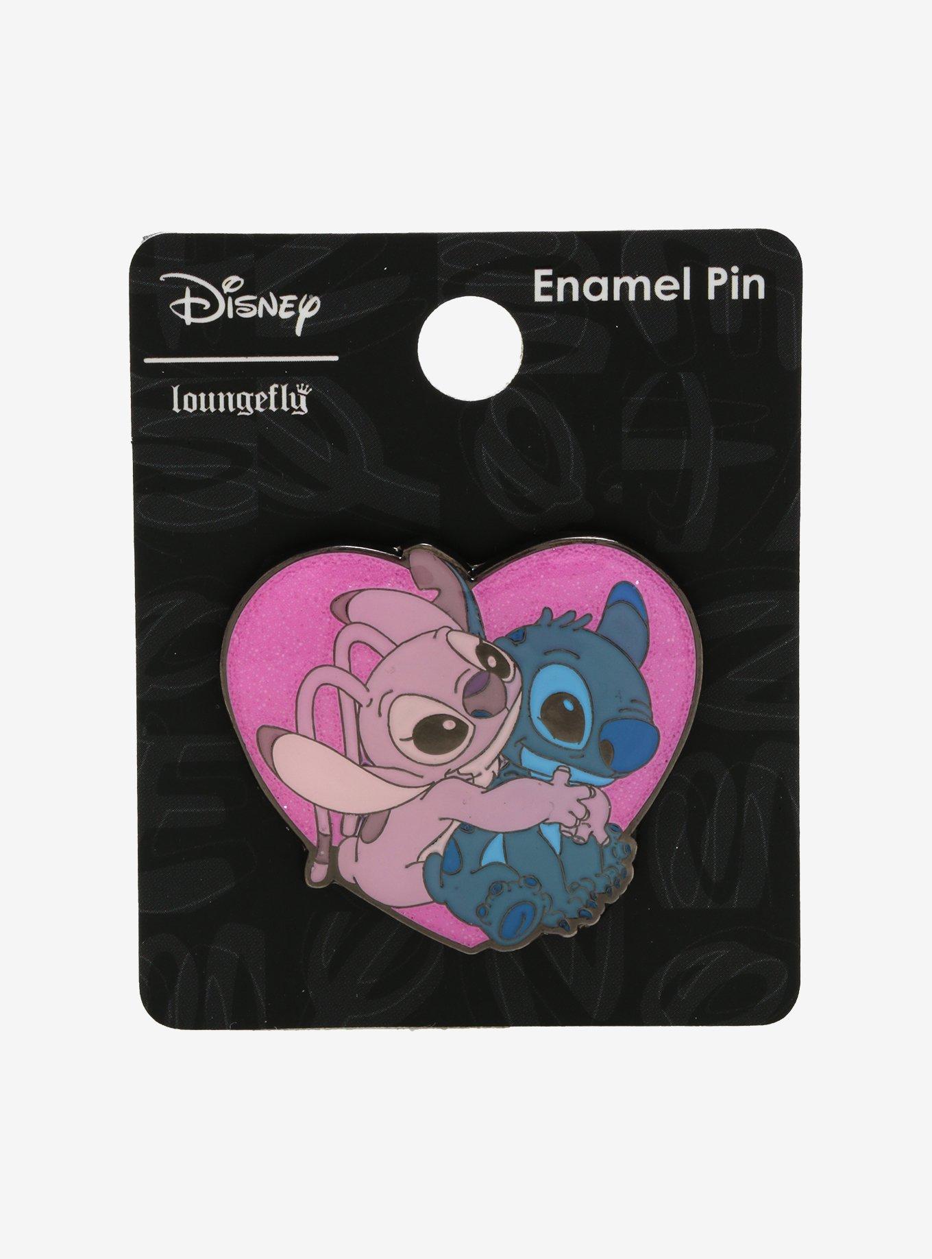 Loungefly Disney Lilo & Stitch Angel Enamel Pin, , alternate