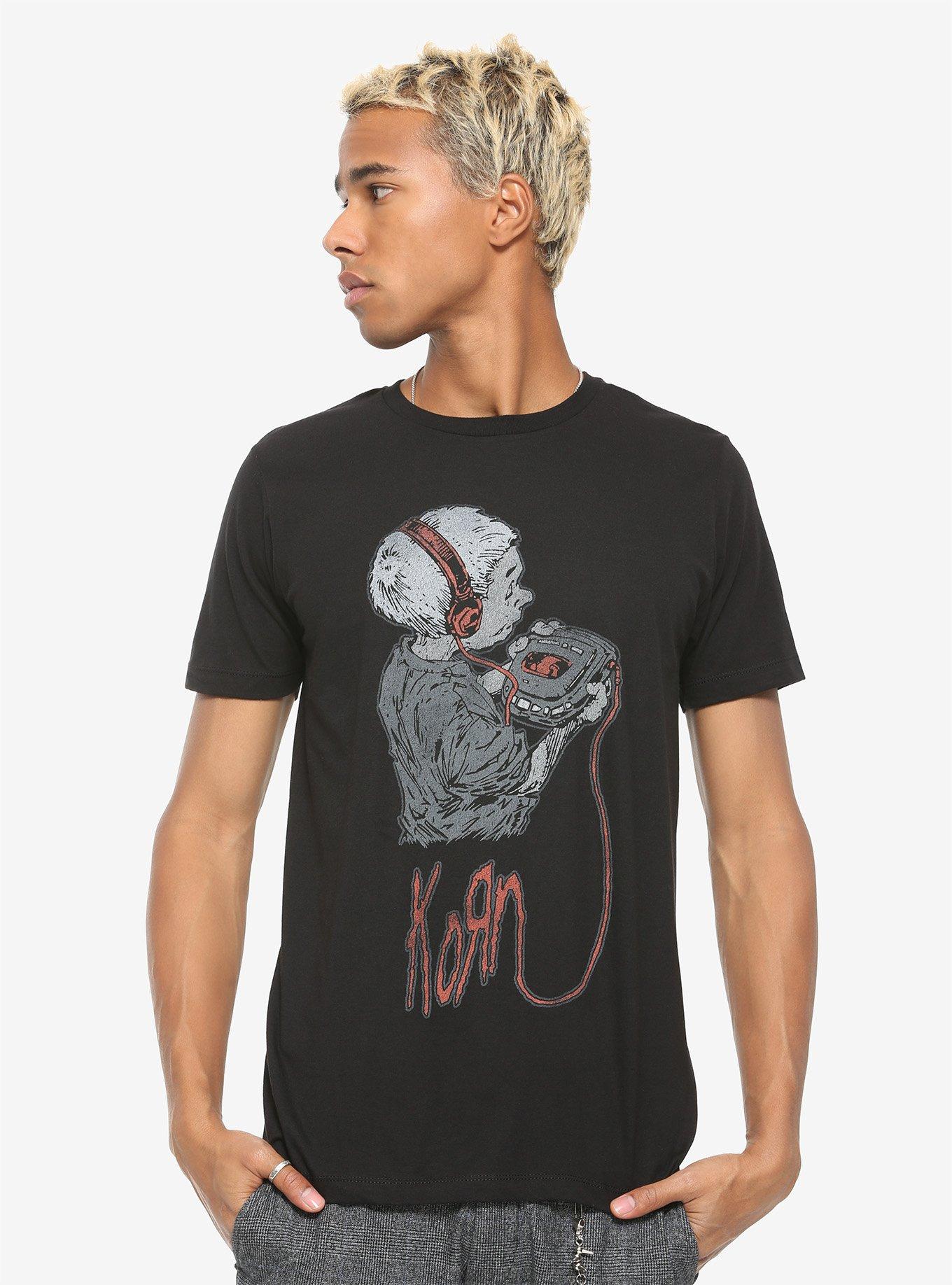 Korn Portable CD Player T-Shirt, BLACK, alternate