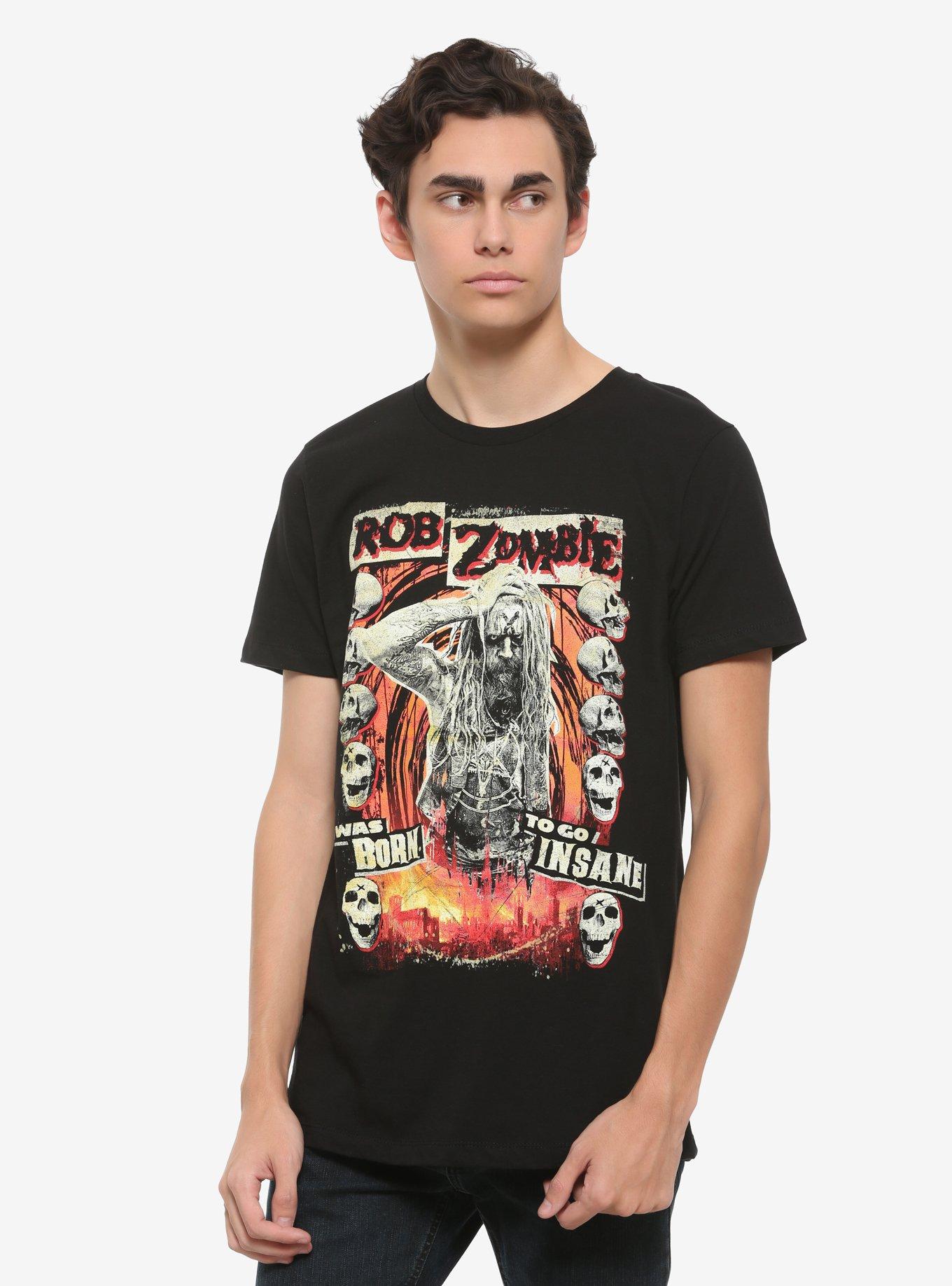 Rob Zombie Born To Go Insane T-Shirt, BLACK, alternate