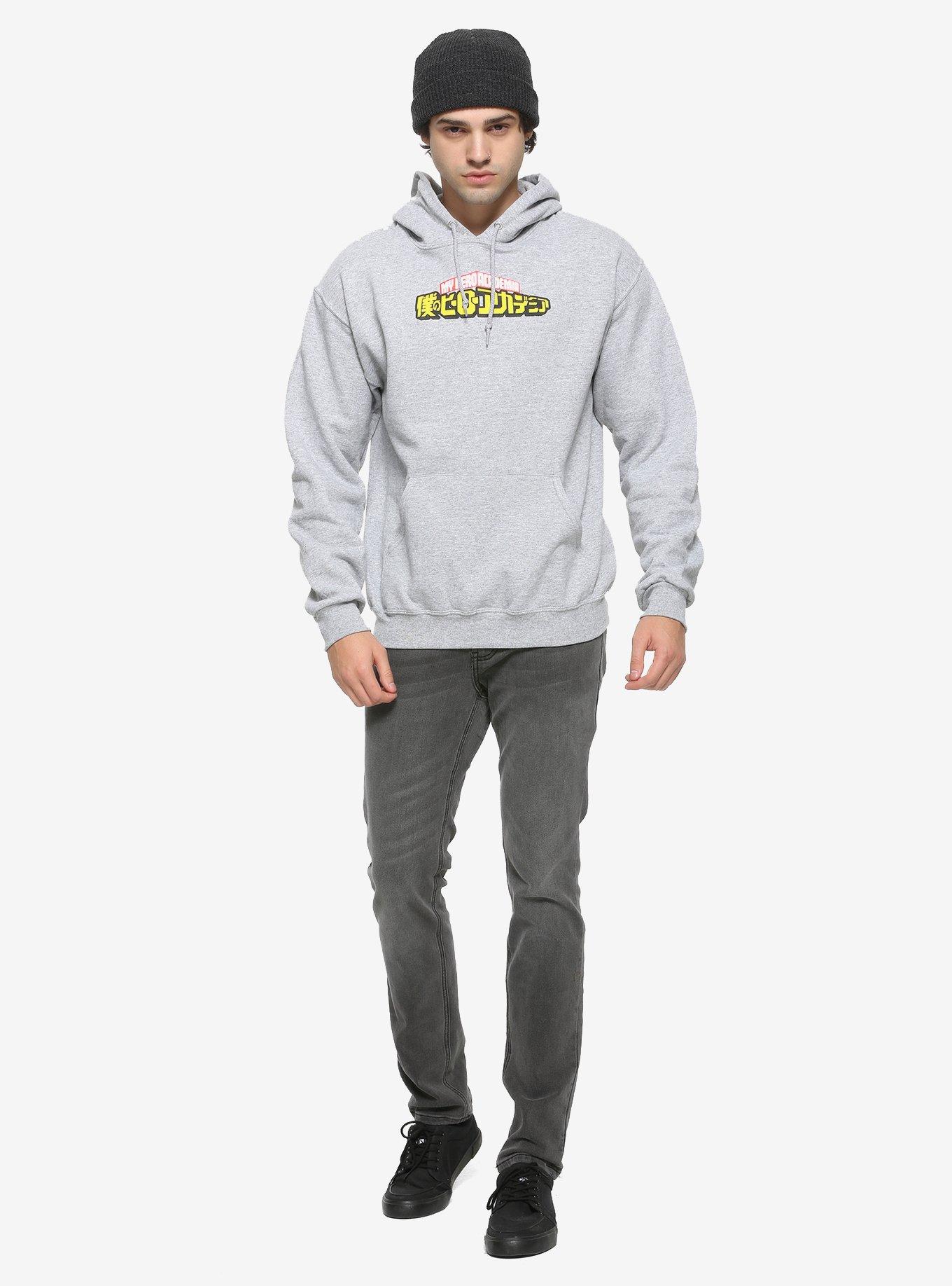 My Hero Academia Logo Grey Hoodie, MULTI, alternate