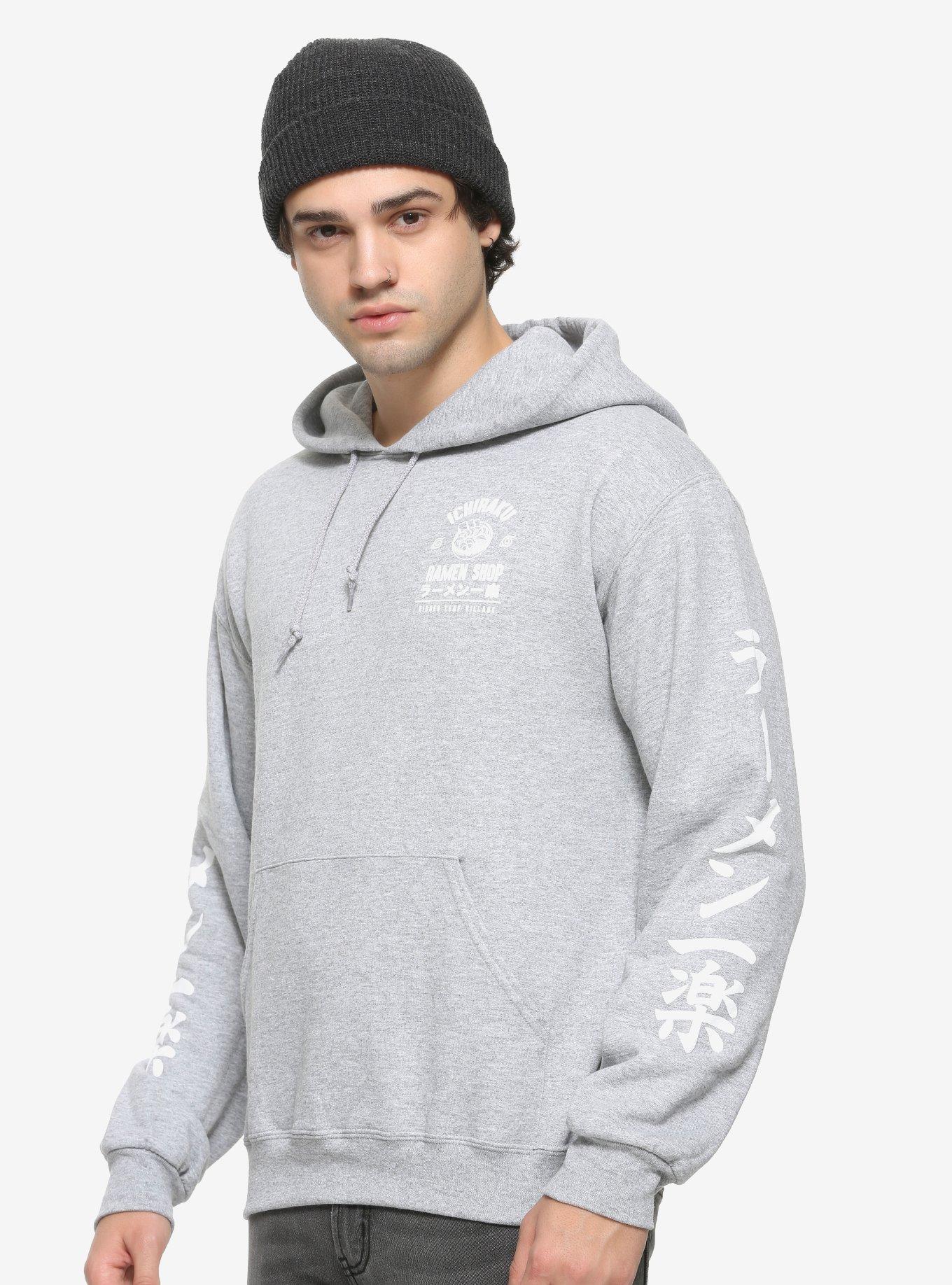 Naruto Shippuden Ramen Shop Grey Hoodie, WHITE, alternate