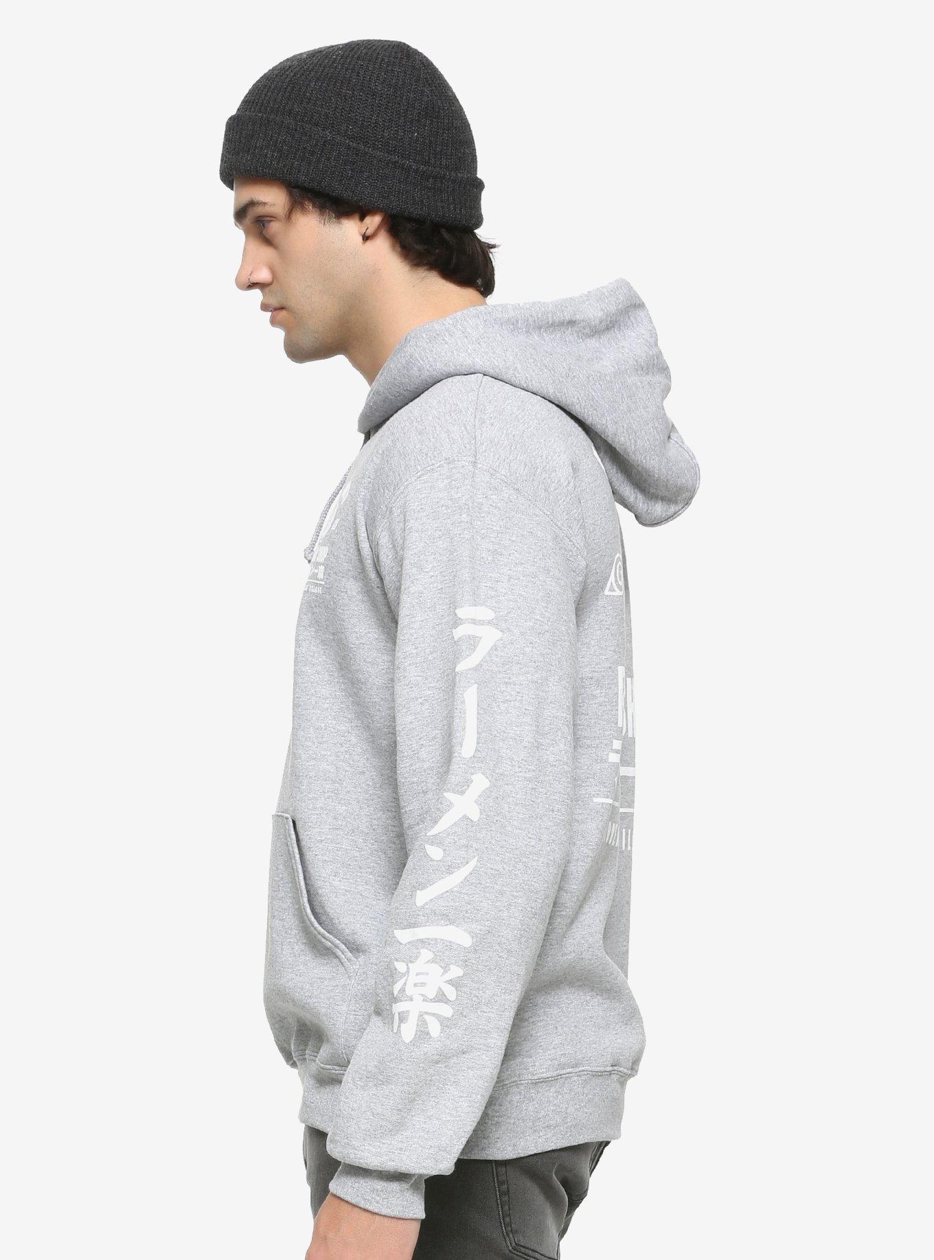 Naruto Shippuden Ramen Shop Grey Hoodie, WHITE, alternate