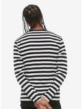 Black & White Striped Long-Sleeve T-Shirt, STRIPE - WHITE, alternate