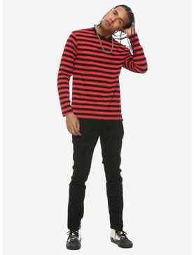 Red & Black Stripe Long-Sleeve T-Shirt, , hi-res