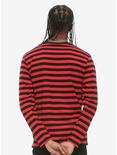 øretelefon Ubestemt masser Red & Black Stripe Long-Sleeve T-Shirt | Hot Topic