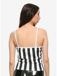 Beetlejuice Striped Girls Strappy Tank Top, WHITE, alternate