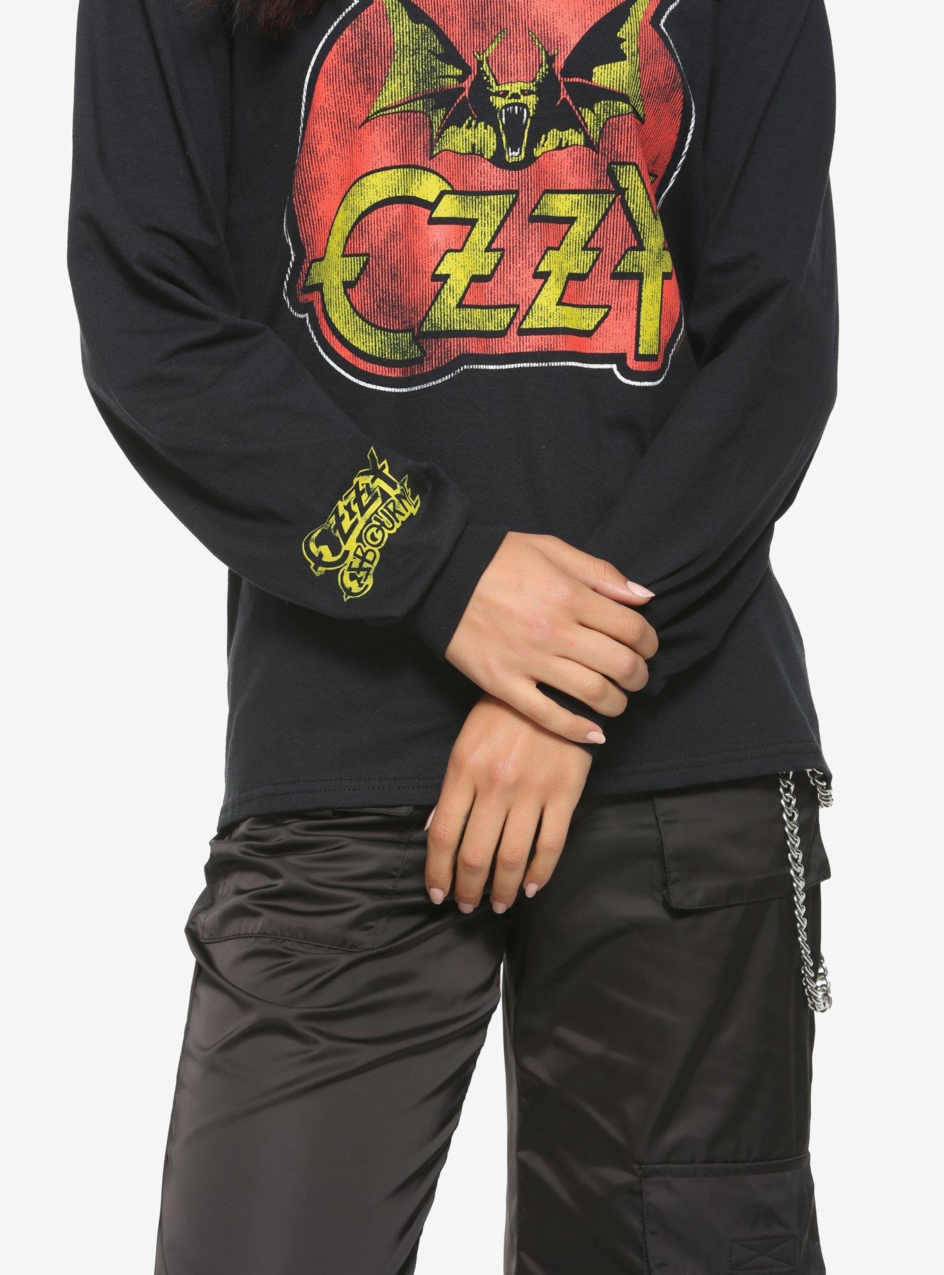 Ozzy Osbourne Bat Logo Girls Long-Sleeve T-Shirt, BLACK, alternate