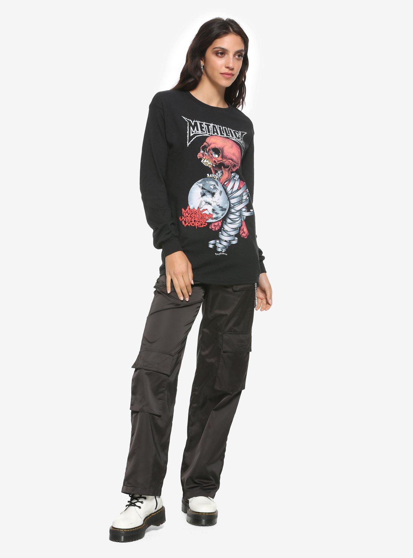 Metallica Madly In Anger With The World Tour Girls Long-Sleeve T-Shirt, BLACK, alternate