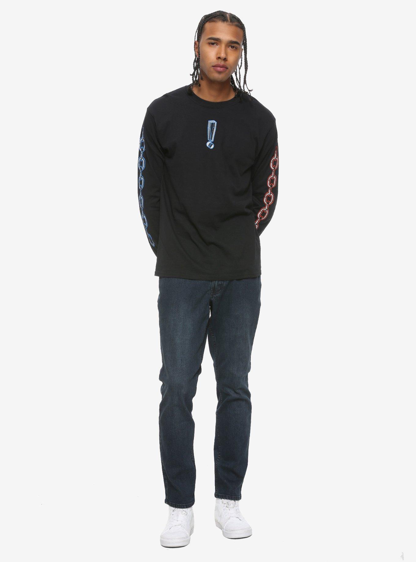 Trippie Redd Exclamation Mark Long-Sleeve T-Shirt, BLACK, alternate