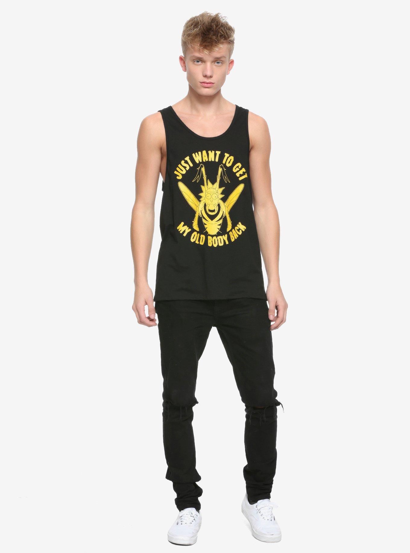 Rick And Morty Wasp Rick Tank Top, BLACK, alternate