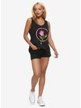 Disney Beauty And The Beast Stained Glass Rose Girls Chiffon Back Tank Top, MULTI, alternate