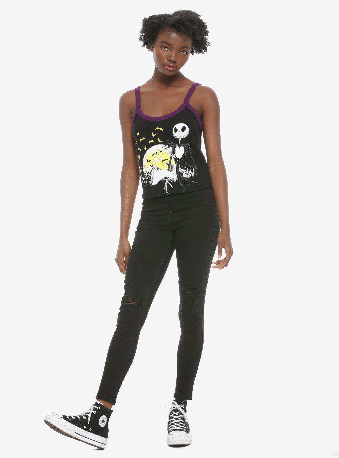 The Nightmare Before Christmas Jack & Zero Girls Strappy Tank Top, MULTI, alternate