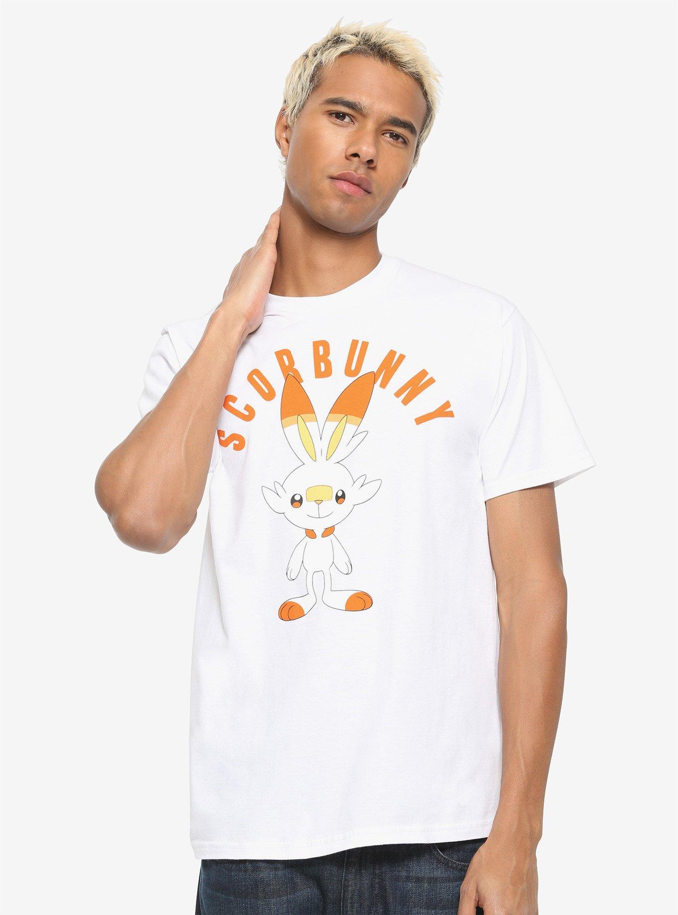 Pokemon Sword And Shield Scorbunny T-Shirt, WHITE, alternate