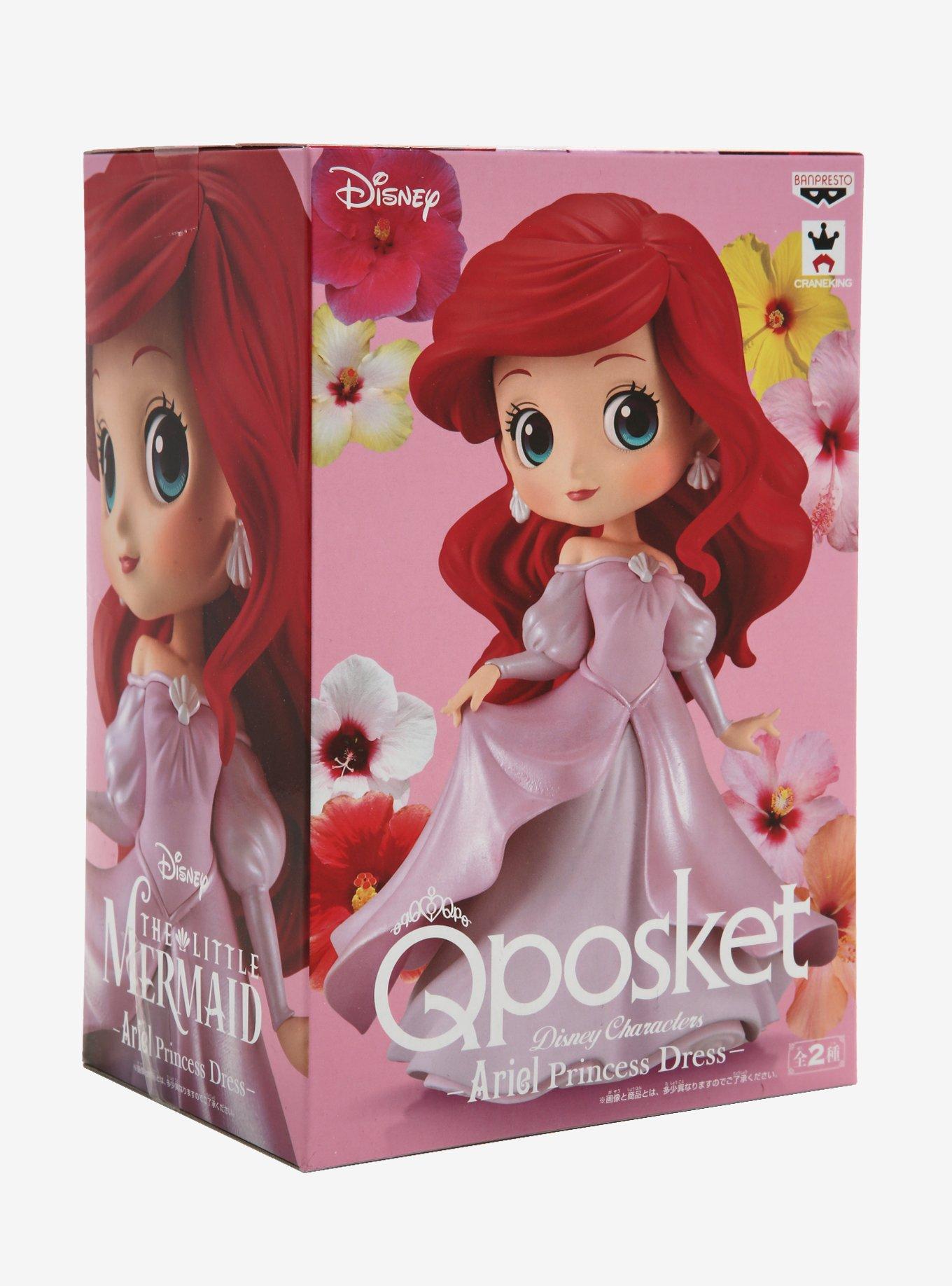 Banpresto Disney The Little Mermaid Q Posket Ariel (Pink Princess Dress) Figure, , alternate