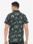 Harry Potter Forbidden Forest Woven Button-Up - BoxLunch Exclusive, BLACK, alternate