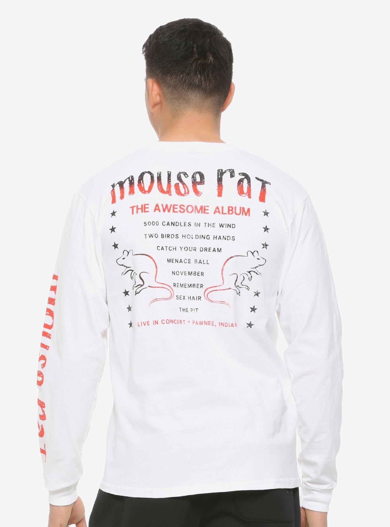 Parks and Recreation Mouse Rat Logo Long Sleeve T-Shirt - BoxLunch Exclusive, GREY, alternate