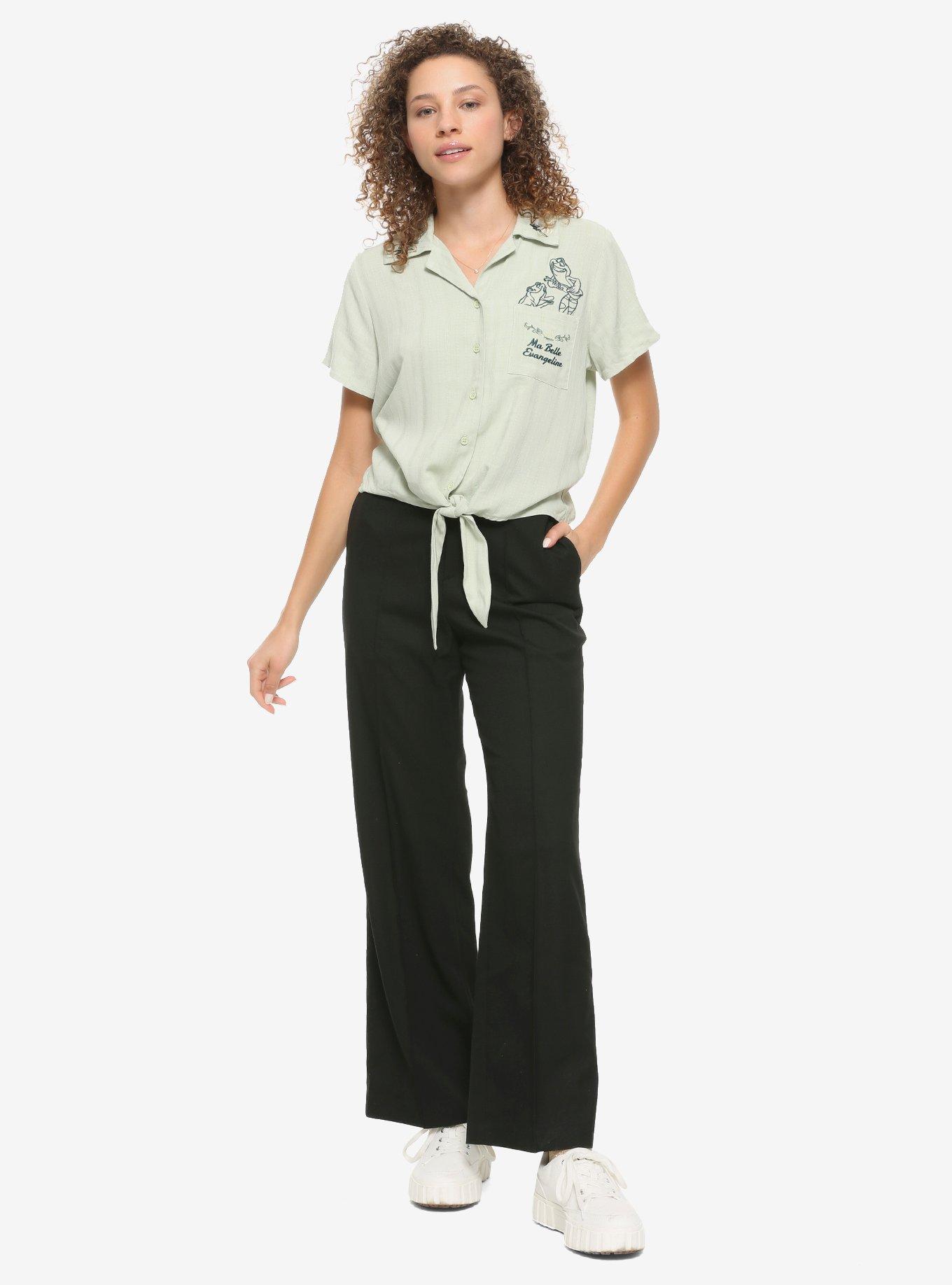 Our Universe Disney The Princess And the Frog Evangeline Woven Tie-Front Button-Up, MULTI, alternate