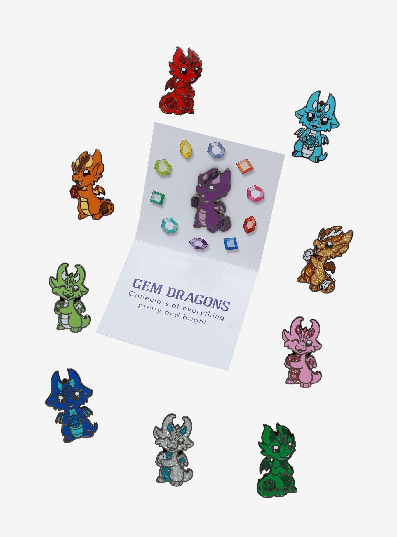Dragons And Beasties Gem Dragon Blind Bag Enamel Pin, , alternate