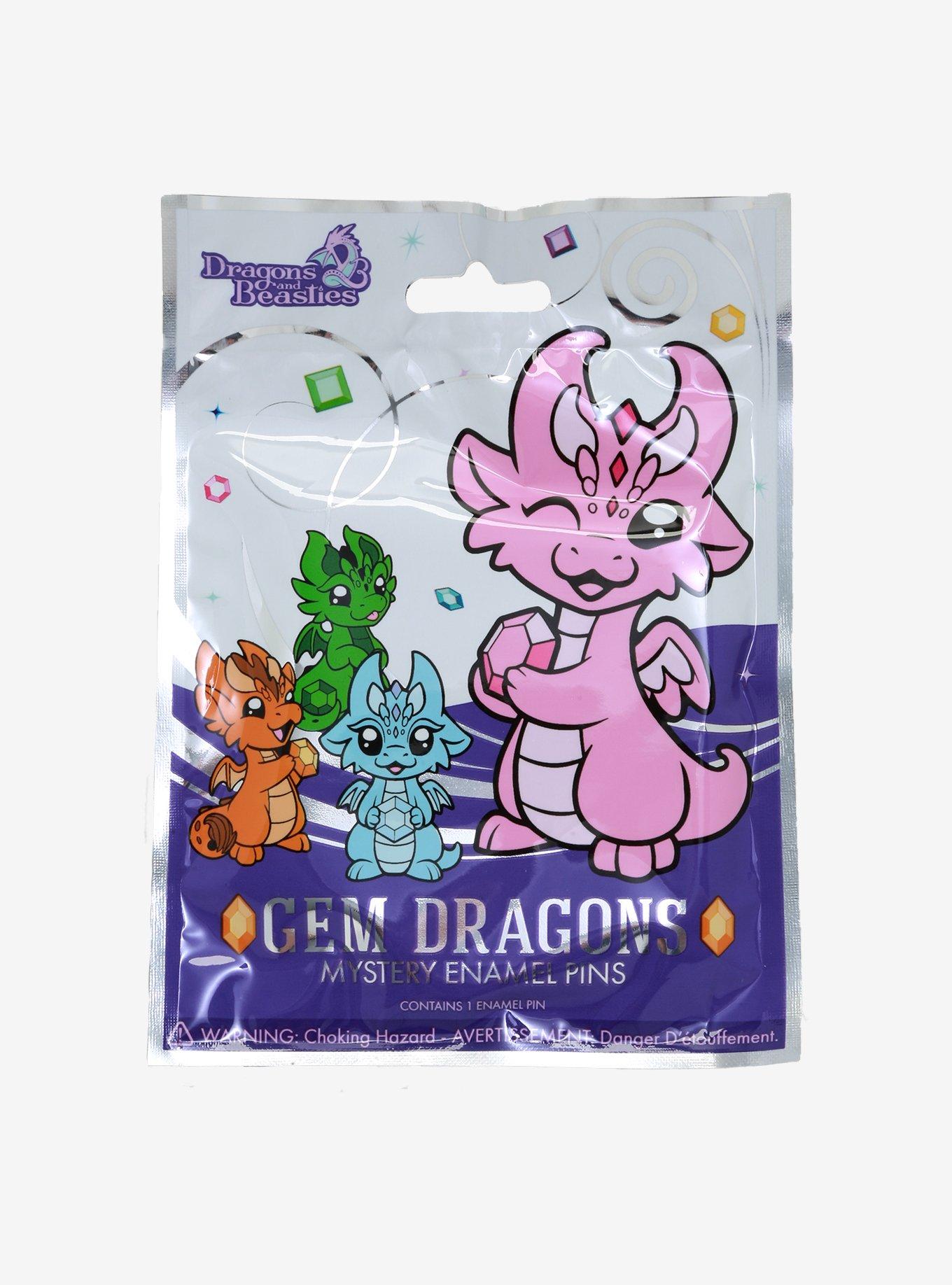 Dragons And Beasties Gem Dragon Blind Bag Enamel Pin, , alternate