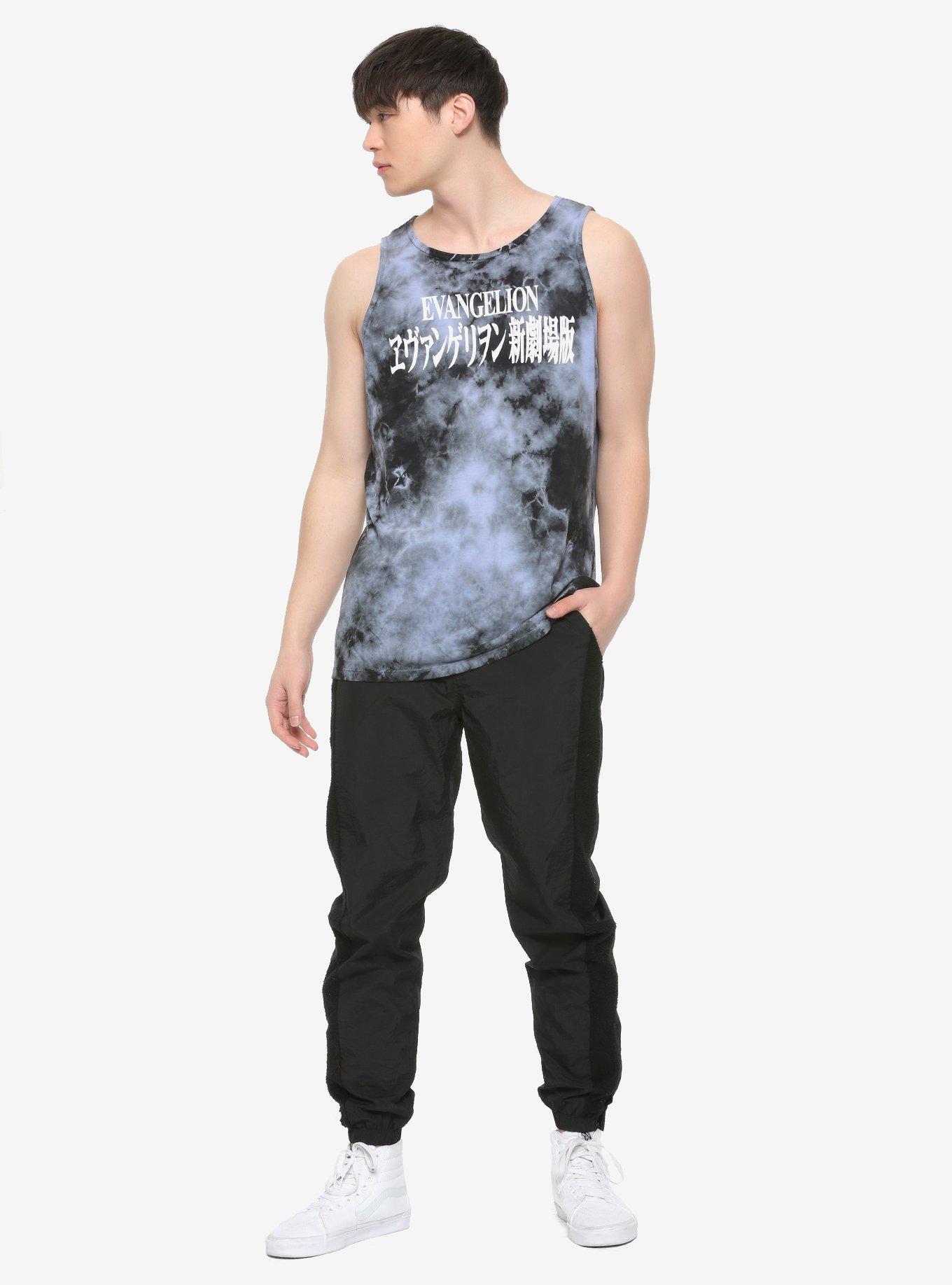 Neon Genesis Evangelion Title & Eva Tie-Dye Tank Top, WHITE, alternate