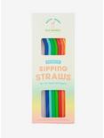 Rainbow Silicone Reusable Straw Set, , alternate