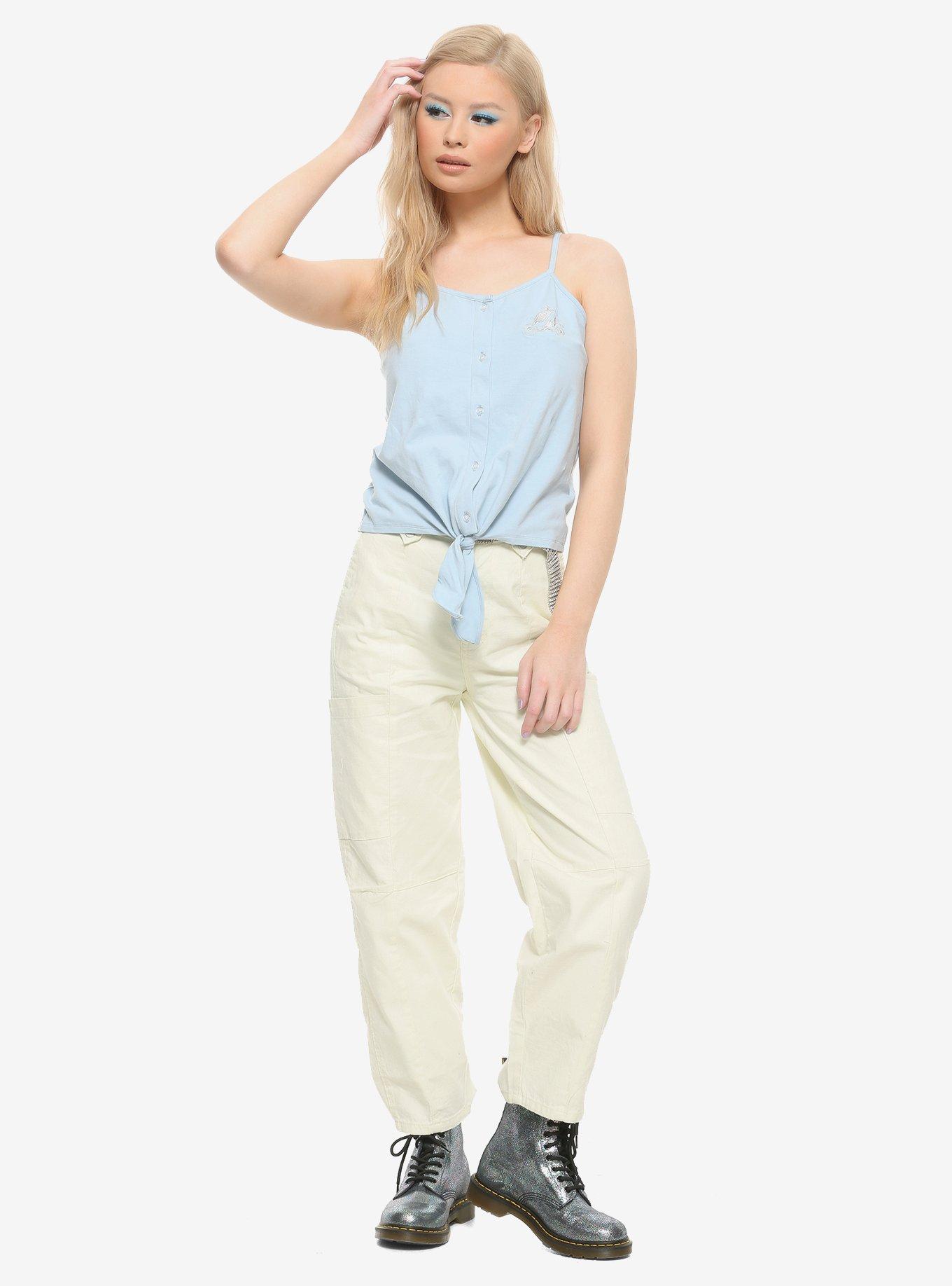 Her Universe Disney Cinderella Stroke Of Midnight Tie-Front Girls Tank Top, MULTI, alternate