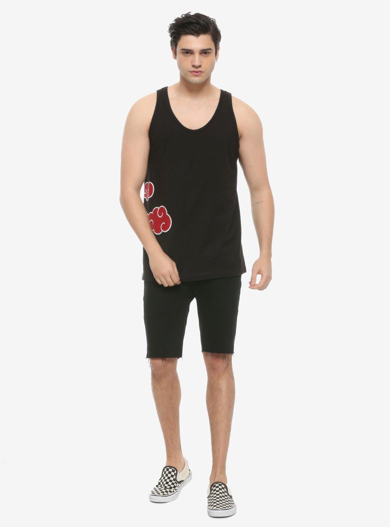 Naruto Shippuden Akatsuki Clouds Tank Top, BLACK, alternate