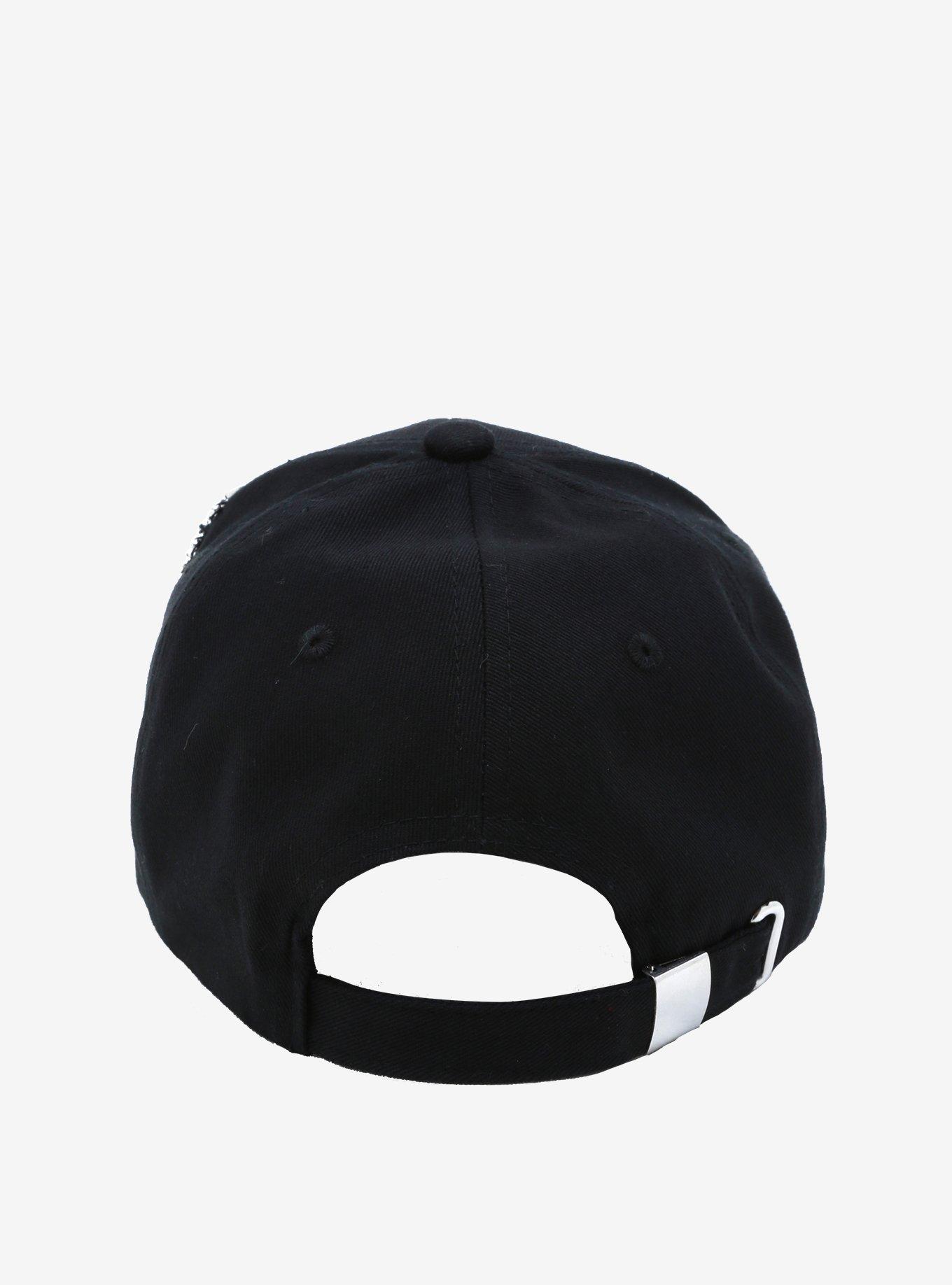 Hoop Pierced Black Dad Cap, , alternate