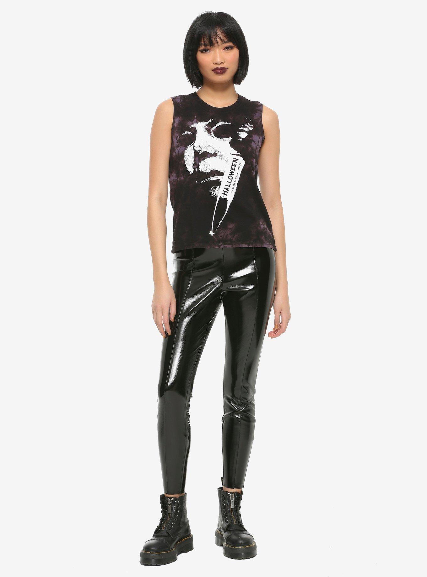 Halloween: The Curse Of Michael Myers Acid Wash Girls Muscle Top, WHITE, alternate