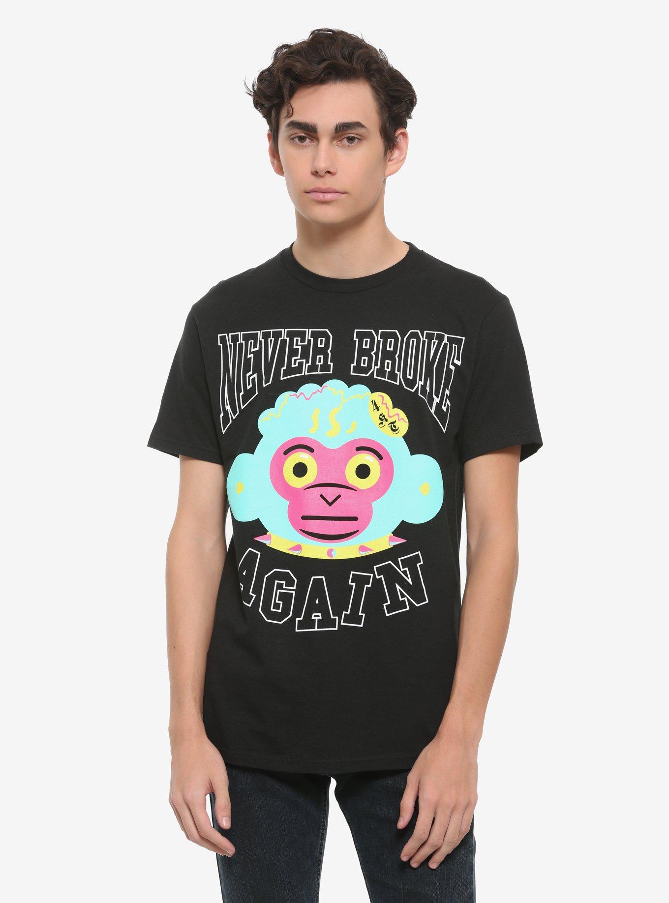 YoungBoy Never Broke Again Monkey Head T-Shirt, BLACK, alternate