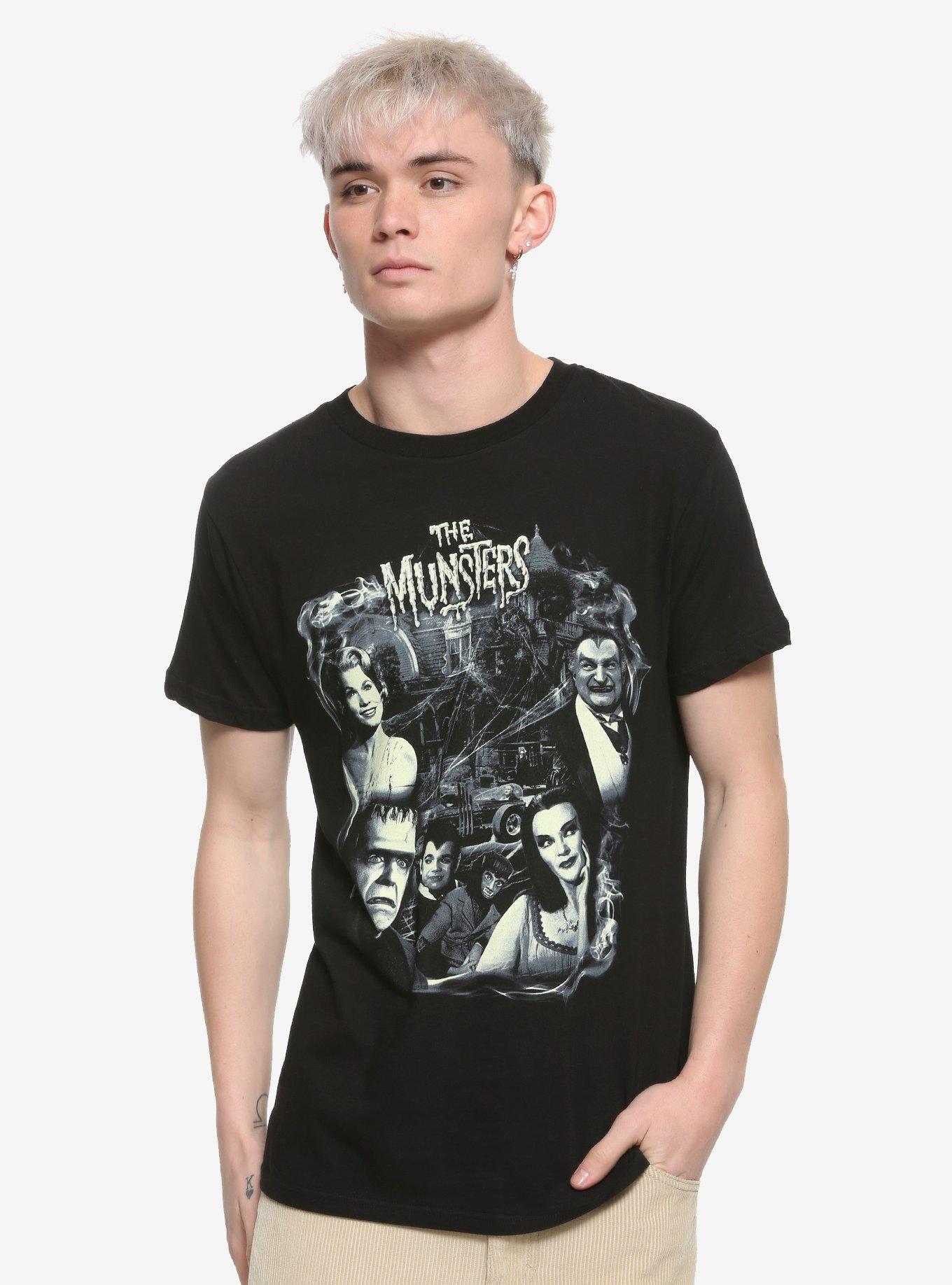 The Munsters Black & white Group Poster T-Shirt, BLACK, alternate