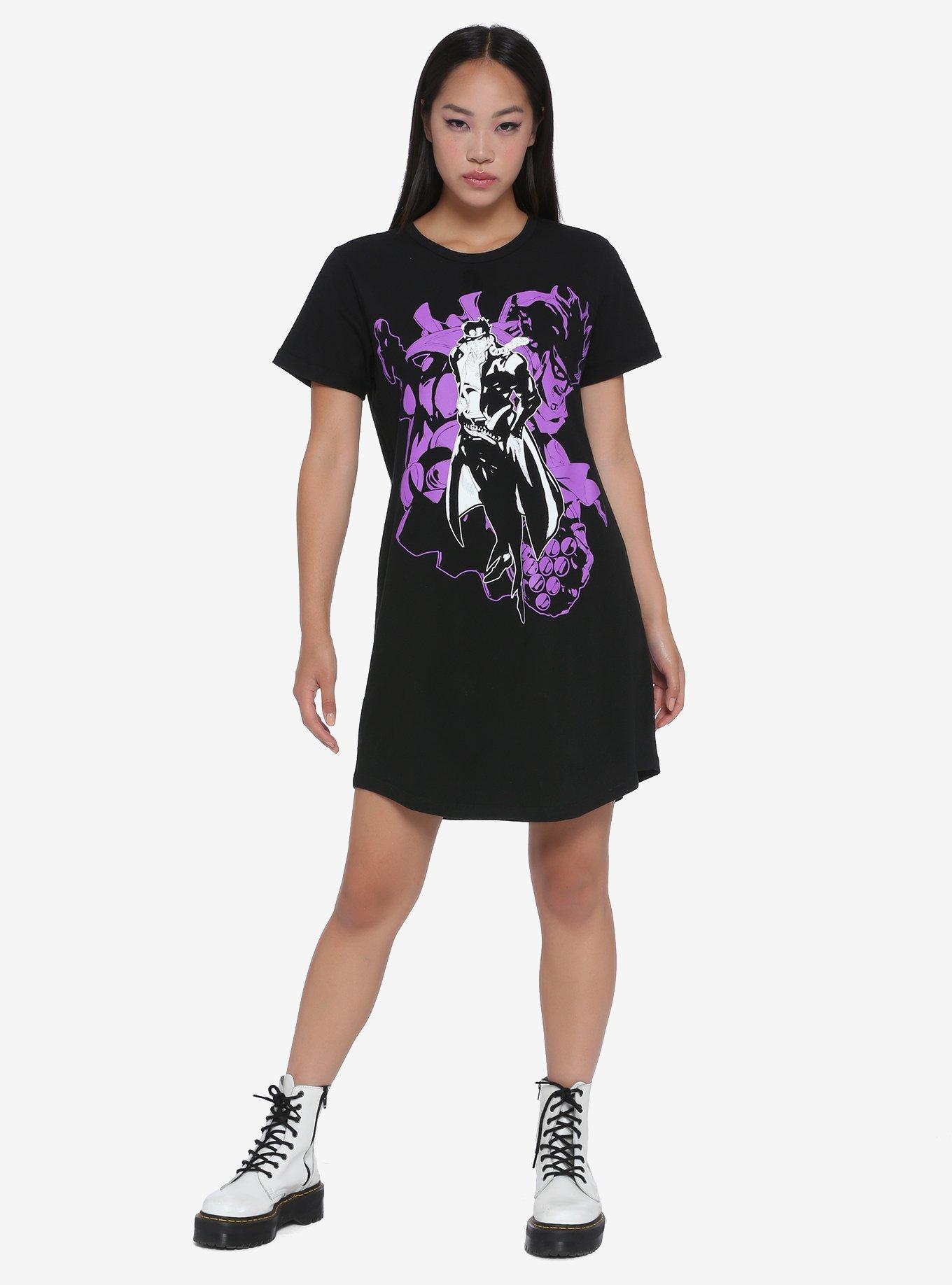 JoJo's Bizarre Adventure Jotaro & Dio T-Shirt Dress, TIE DYE, alternate