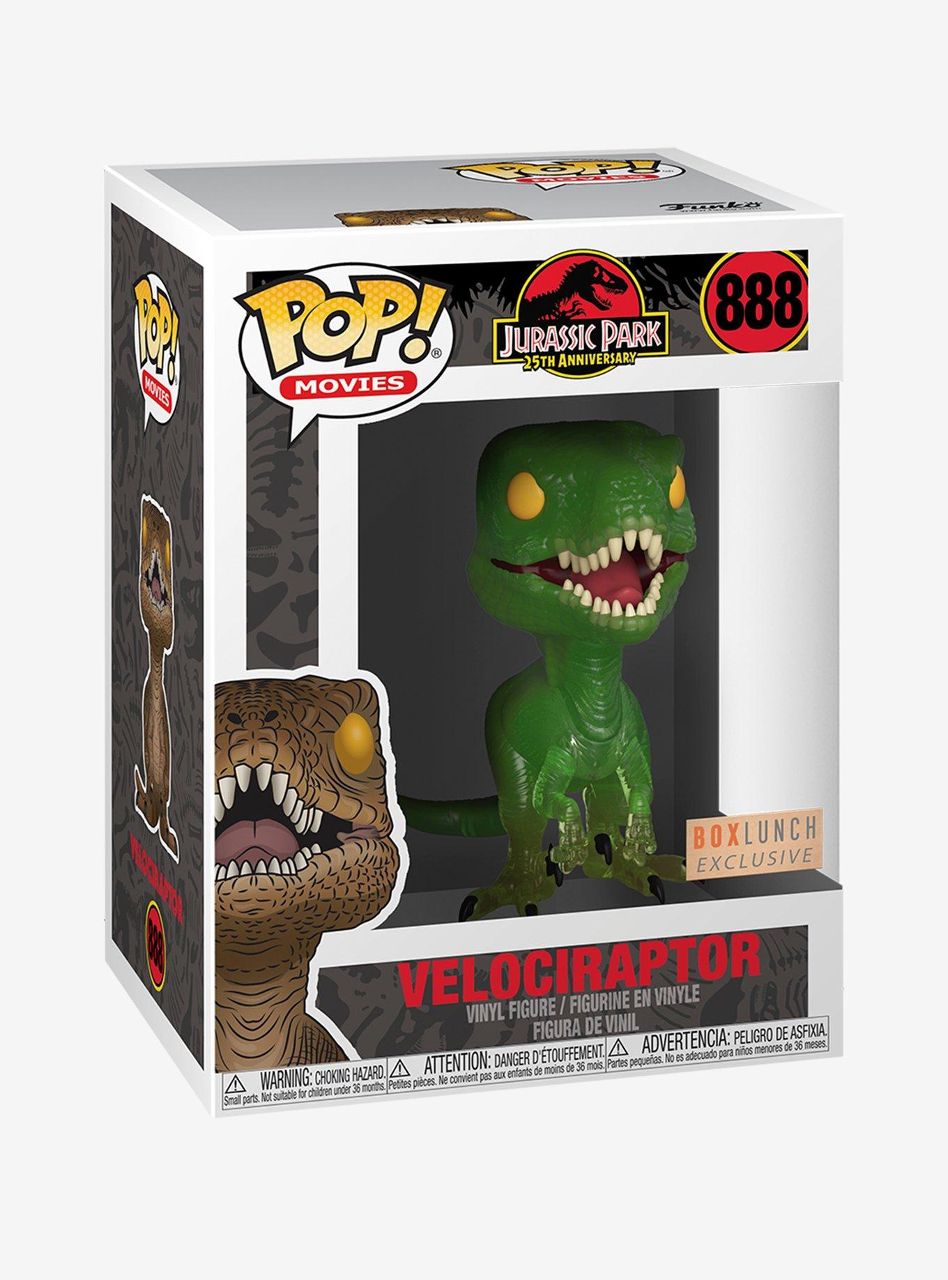 Funko Pop! Tees Jurassic Park 25th Anniversary Velociraptor Vinyl Figure & T-Shirt - BoxLunch Exclusive, MULTI, alternate